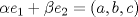 TEX: $\alpha e_{1}+\beta e_{2}=(a,b,c)$