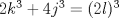 TEX: $2k^3+4j^3=(2l)^3$