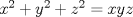 TEX: $x^2+y^2+z^2=xyz$