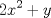 TEX: \noindent $\displaystyle 2x^2+y $