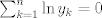 TEX: $\sum_{k=1}^n \ln y_k=0$