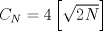 TEX: ${ C }_{ N }=4\left[ \sqrt { 2N }  \right] $