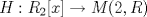 TEX: $H:R_{2}[x]\rightarrow M(2,R)$