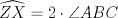 TEX: $\widehat{ZX}=2\cdot\angle{ABC}$