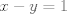 TEX: $x-y=1$