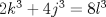 TEX: $2k^3+4j^3=8l^3$