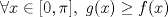 TEX: $\forall x\in [0, \pi],\ g(x)\geq f(x)$