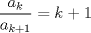 TEX: $\dfrac{a_{k}}{a_{k+1}}=k+1$