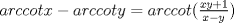 TEX: $arccot x-arccot y=arccot(\frac{xy+1}{x-y})$