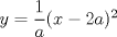 TEX: $y=\dfrac{1}{a}(x - 2a)^2$