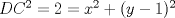 TEX: $DC^{2}=2=x^{2}+(y-1)^{2}$