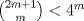 TEX: ${2m+1 \choose m} < 4^m$