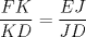 TEX: $\displaystyle\frac{FK}{KD}=\frac{EJ}{JD}$