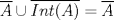 TEX: $\overline{A}\cup \overline{Int(A)}=\overline{A}$