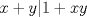 TEX: $x+y|1+xy$