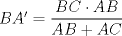 TEX: $BA'=\dfrac{BC\cdot AB}{AB+AC}$