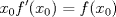 TEX: \[x_0 f^\prime (x_0)=f(x_0)\]