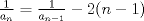 TEX: $\frac 1{a_n}=\frac 1{a_{n-1}}-2(n-1)$