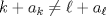 TEX: $k+a_{k}\neq \ell+a_{\ell}$