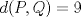 TEX: $d(P,Q)=9$