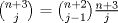 TEX: $\binom{n+3}{j}=\binom{n+2}{j-1}\frac{n+3}{j}$