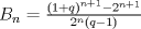 TEX: $ B_{n}=\frac{\left ( 1+q \right )^{n+1}-2^{n+1}}{2^{n}\left ( q-1 \right )} $