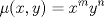 TEX: $$\mu (x,y)=x^{m}y^{n}$$