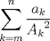 TEX: $\displaystyle\sum_{k=m}^n \dfrac{a_k}{{A_k}^2}$