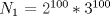 TEX: $N_1$ = $2^{100}*3^{100}$