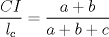 TEX: $\dfrac{CI}{l_c}=\dfrac{a+b}{a+b+c}$