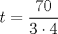 TEX: \[t=\frac{70}{3\cdot 4}\]