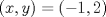 TEX: \[<br />(x,y) = ( - 1,2)<br />\]