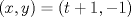 TEX: $(x,y)=(t+1,-1)$