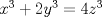 TEX: $x^3+2y^3=4z^3$