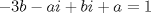 TEX: $-3b-ai+bi+a=1$