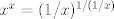 TEX: $x^x=(1/x)^{1/(1/x)}$