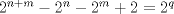 TEX: $2^{n+m}-2^n-2^m+2=2^q$<br />