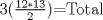 TEX: 3($\frac{12*13}{2}$)=Total