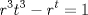 TEX: $$r^3t^3-r^t=1$$