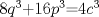 TEX: 8$q^{3}$+16$p^{3}$=4$c^{3}$