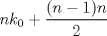 TEX: $nk_0 + \dfrac{(n-1)n}{2}$