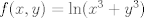 TEX: $f(x,y)=\ln(x^3+y^3)$