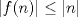 TEX: $|f(n)|\leq |n|$