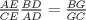 TEX: $\frac{AE}{CE}\frac{BD}{AD}=\frac{BG}{GC}$