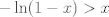 TEX: $-\ln(1-x)>x$