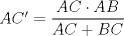 TEX: $AC'=\dfrac{AC\cdot AB}{AC+BC}$