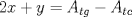 TEX: $2x+y=A_{tg}-A_{tc}$