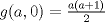 TEX:  \(g(a,0)=\frac { a(a+1) }{ 2 }\) 