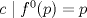 TEX: $c\mid f^0(p)=p$