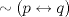 TEX: $\sim (p\leftrightarrow q)$